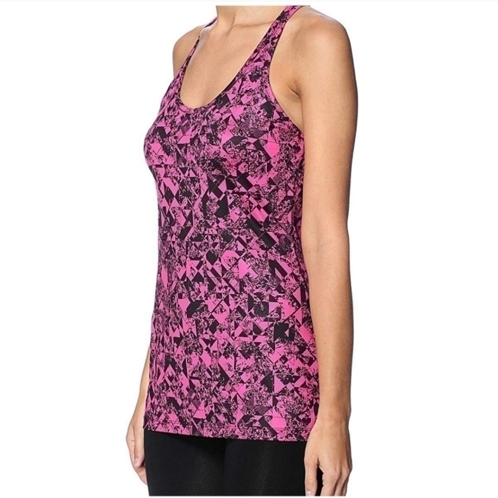 Nike Dri-Fit Black and Pink Racer BackTank Top Small